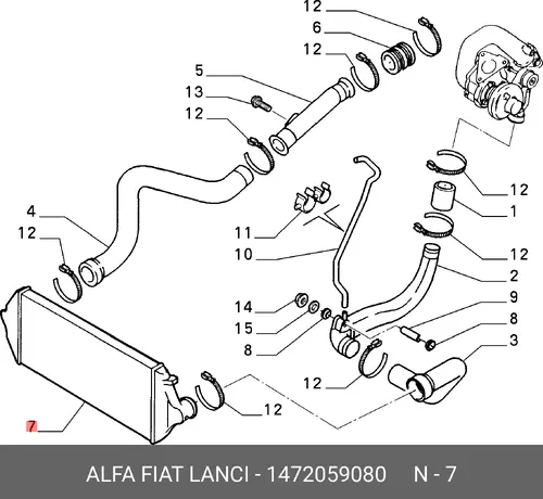 Интеркулер ALFA ROMEO 1472059080