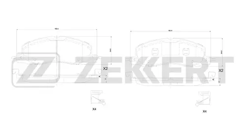 Тормозные колодки дисковые ZEKKERT BS-1425
