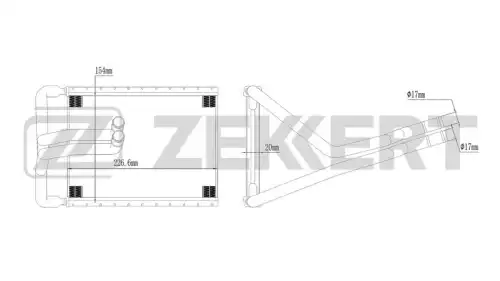 Радиатор печки ZEKKERT MK-5141
