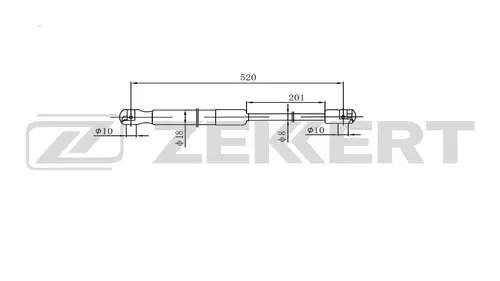 Амортизатор (упор) багажника ZEKKERT GF-2584