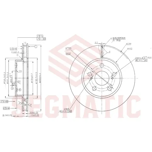 Тормозной диск SEGMATIC SBD30093517
