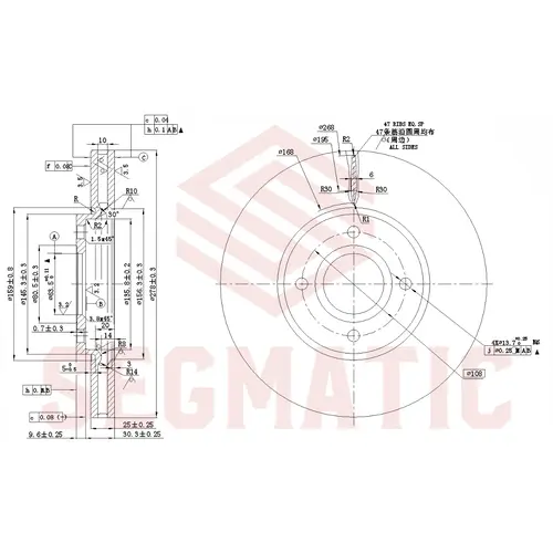 Тормозной диск SEGMATIC SBD30093527