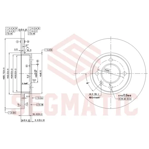 Тормозной диск SEGMATIC SBD30093507