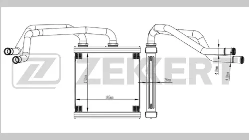 Радиатор печки ZEKKERT MK-5150