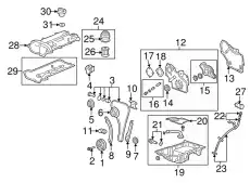 Gasket, housing cover (crankcase) 12581254 GMC