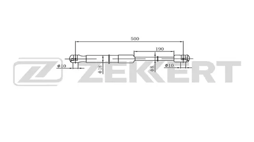 Амортизатор (упор) багажника ZEKKERT GF-2581