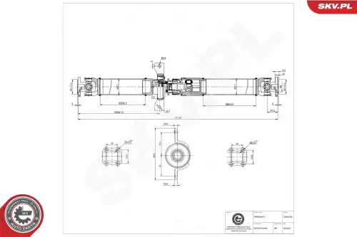 Приводной вал 76SKV040 SKV