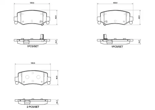 Тормозные колодки дисковые BREMBO P25011N