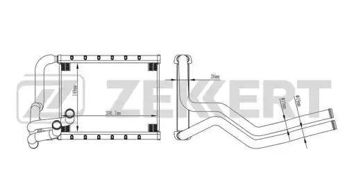 Радиатор печки ZEKKERT MK-5147
