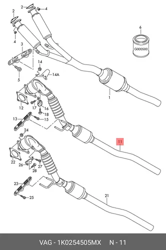 Катализатор 1K0254505MX VAG