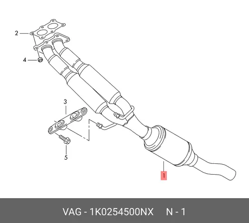 Катализатор 1K0254500NX VAG