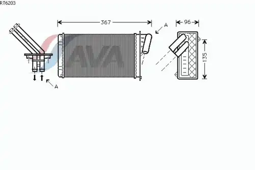 Радиатор печки AVA RT6203