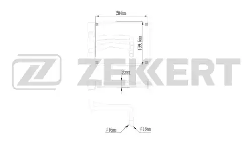Радиатор печки ZEKKERT MK-5140