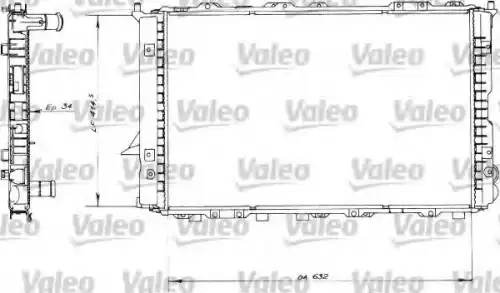 Радиатор системы охлаждения двигателя VALEO 730363