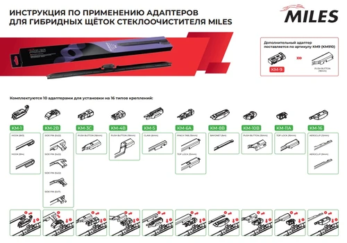 Щетка стеклоочистителя CWH14BC MILES