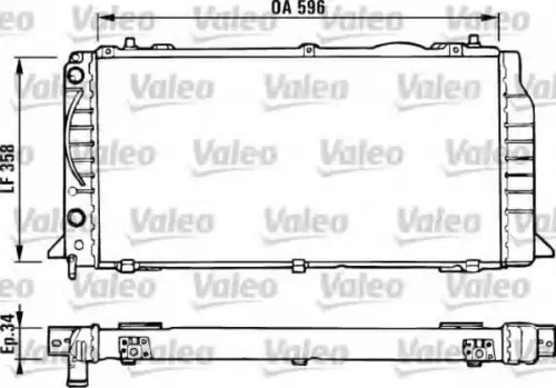 Радиатор системы охлаждения двигателя VALEO 731422