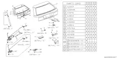 Амортизатор (упор) багажника SUBARU 62350AA110