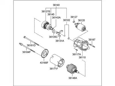 Стартер HYUNDAI / KIA 361003E020