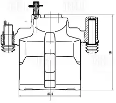 Суппорт тормозной TRIALLI CF 203302