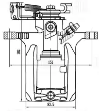 Суппорт тормозной TRIALLI CF 203002