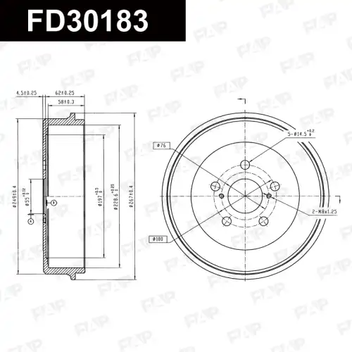 Тормозной барабан FAP FD30183