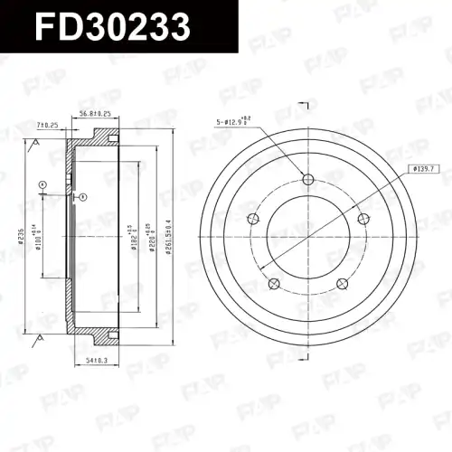 Тормозной барабан FAP FD30233