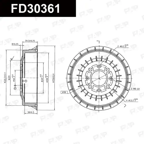 Тормозной барабан FAP FD30361
