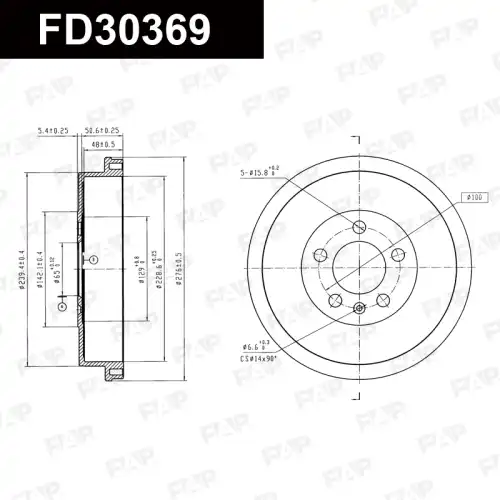 Тормозной барабан FAP FD30369