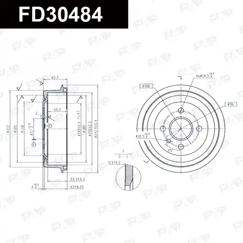 Тормозной барабан FAP FD30484