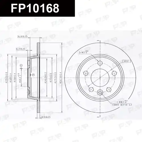 Тормозной диск FAP FP10168