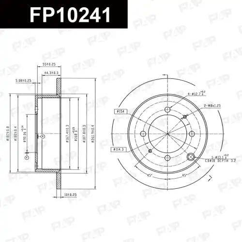 Тормозной диск FAP FP10241