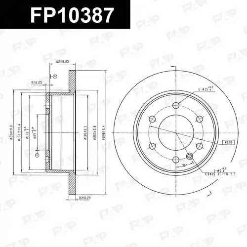 Тормозной диск FAP FP10387
