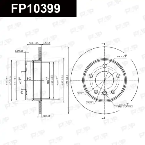 Тормозной диск FAP FP10399