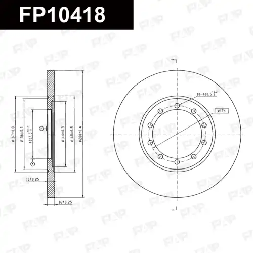 Тормозной диск FAP FP10418