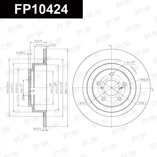 Тормозной диск FAP FP10424