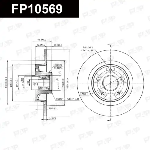 Тормозной диск FAP FP10569