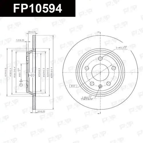 Тормозной диск FAP FP10594
