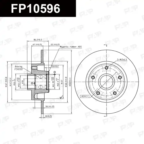 Тормозной диск FAP FP10596