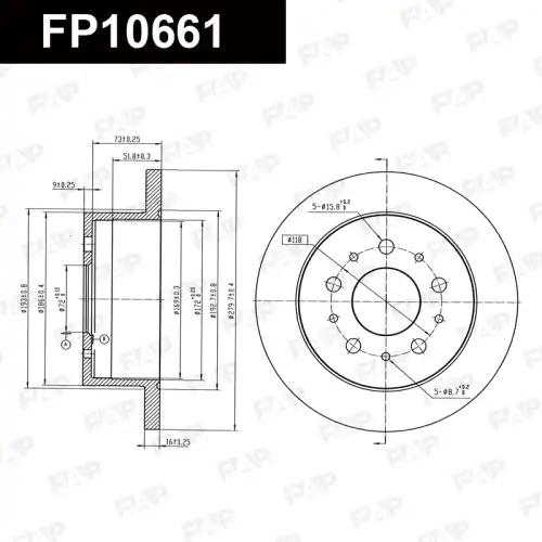 Тормозной диск FAP FP10661