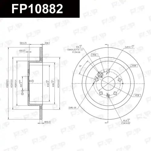 Тормозной диск FAP FP10882