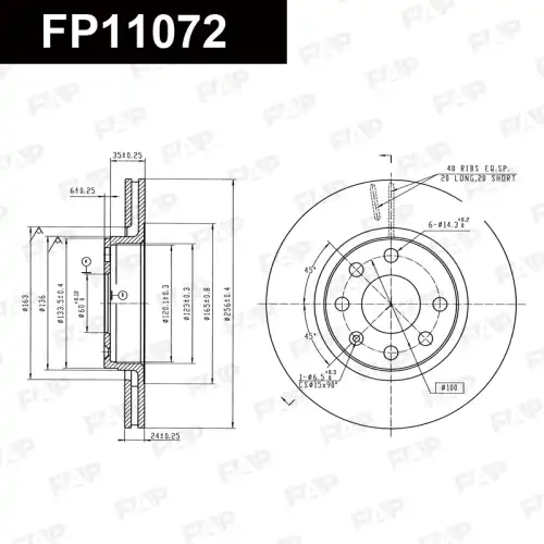 Тормозной диск FAP FP11072
