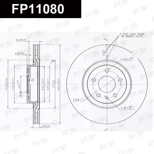 Тормозной диск FAP FP11080