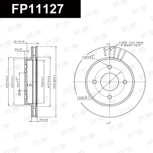 Тормозной диск FAP FP11127