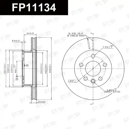 Тормозной диск FAP FP11134