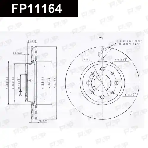 Тормозной диск FAP FP11164