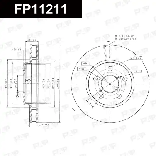 Тормозной диск FAP FP11211