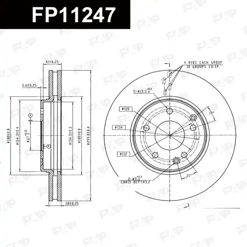 Тормозной диск FAP FP11247