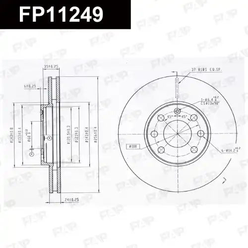 Тормозной диск FAP FP11249