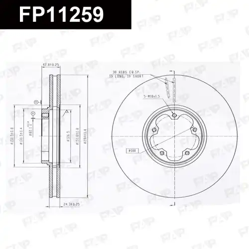 Тормозной диск FAP FP11259