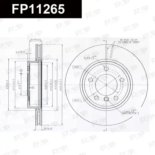 Тормозной диск FAP FP11265